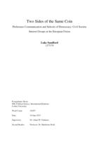 Two Sides of the Same Coin. Preference Communication and Schools of Democracy: Civil Society Interest Groups at the European Union