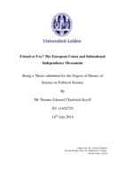Friend or Foe? The European Union and Subnational Independence Movements