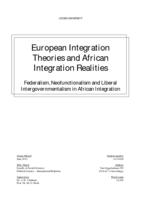 European Integration Theories and African Integration Realities