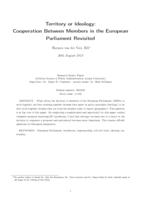 Territory or Ideology: Cooperation between Members in the European Parliament Revisited