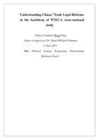 Understanding China's Trade Legal Reforms In The Backdrop of WTO - A Cross-National Study