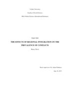 The Effects of Regional Integration on the Prevalence of Conflicts