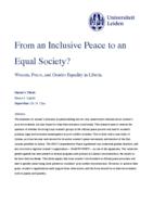 From an Inclusive Peace to an Equal Society? – Women, Peace, and Gender Equality in Liberia