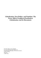 Globalization, Post-Politics, and Populism: The Power Shift of Neoliberal Postmodern Globalization And Its Discontents