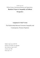 The relationship between economic inequality and contemporary Western populism