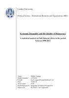 Economic inequality and the quality of democracy: A statistical analysis on sub-Saharan Africa in the period between 1990-2012