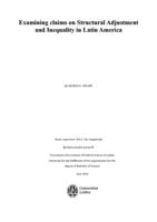 Examining claims on structural adjustment and inequality in Latin America