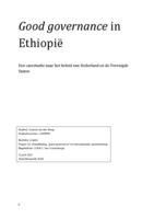 Good governace in Ethiopië: Een casestudie naar het beleid van Nederland en de Verenigde Staten
