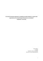 Is the good governance approach to combating corruption effective or should other approaches such as good enough governance be considered?: Guatemala: a case study