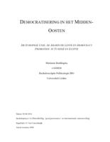 Democratisering in het Midden-Oosten: De Europese Unie, de Arabische Lente en democracy promotion in Tunesië en Egypte