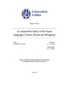 A comparative study on the Sayan languages (Turkic; Russia and Mongolia)