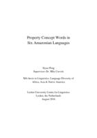 Property Concept Words in Six Amazonian Languages