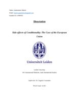 Side-effects of Conditionality: The Case of the European Union