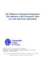 The Diffusion of Regional Integration: The influence of the European Union on Latin American regionalism