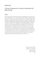 Is Rwanda a developmental state? An analysis of economic policies and politics in Rwanda