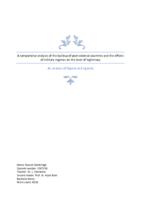 A comparative analysis of the buildup of post-colonial countries and the effects of military regimes on the level of legitimacy