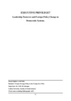 Executive privilege? Leadership turnover and foreign policy change in democratic systems