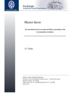 The association between worrying, self-efficacy and quality of life in renal patients on dialysis