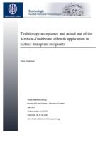 Technology acceptance and actual use of the Medical-Dashboard eHealth application in kidney transplants recipients