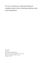 The role of self-efficacy, medication beliefs and transplant-related worries in medication adherence after renal transplantation