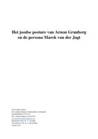 Het joodse posture van Arnon Grunberg en de persona Marek van der Jagt