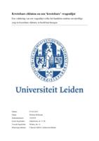 Kwetsbare cliënten en een ‘kwetsbare’ vragenlijst. Een validering van een vragenlijst welke het handelen rondom onvrijwillige zorg én kwetsbare cliënten, in beeld kan brengen.