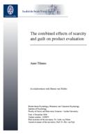 The combined effects of scarcity and guilt on product evaluation
