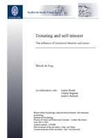 Donating and self-interest: The influence of (im)moral behavior and norms