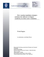 How emotion regulation strategies moderate the influence of disgust sensitivity on crime scene evaluations