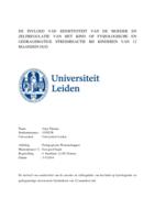 De invloed van sensitiviteit van de moeder en zelfregulatie van het kind op fysiologische en gedragsmatige stressreactie bij kinderen van 12 maanden oud.