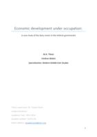 Economic development under occupation: A case study of the dairy sector in the Hebron gvoernorate