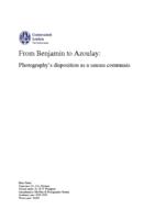 From Benjamin to Azoulay: Photography’s Disposition as a Sensus Communis