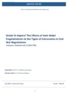 Divide Et Impera? The Effects of Inter-Rebel Fragmentation on the Types of Concessions in Civil War Negotiations