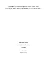 Examining the Development of Eighteenth-century Military Affairs: Comparing the Military Writings of Frederick the Great and Maurice de Saxe