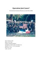 Operation Just Cause? The American Invasion of Panama as a Just War