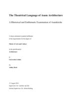 The Theatrical Language of Asam Architecture: A Rhetorical and Emblematic Examination of Asamkirche