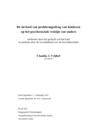 De invloed van probleemgedrag van kinderen op het psychosociale welzijn van ouders: moderatie door het geslacht van het kind en mediatie door de tevredenheid over de huwelijksrelatie