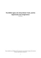 The MENA region, the virtual water trade, and the opportunity cost of agriculture