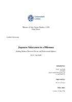 Japanese Salarymen in a Dilemma: Finding Balance Between Private and Professional Spheres