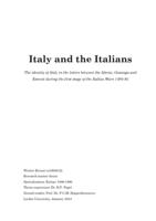 Italy and the Italians: The identity of Italy in the letters between the Sforza, Gonzaga and Estensi during the first stage of the Italian Wars 1494-95