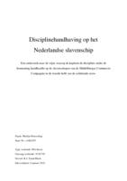 Disciplinehandhaving op het Nederlandse slavenschip