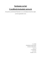 Suriname en het Caraïbisch-koloniale netwerk. De positie van koloniaal Suriname in een mondiaal netwerk ten tijde van de negentiende eeuw