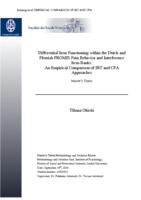 Differential item functioning within the Dutch and Flemish PROMIS pain behavior and interference item banks: An empirical comparison of IRT and CFA approaches