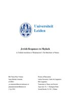 Jewish Responses to Shylock: A Yiddish Translation of Shakespeare's 'The Merchant of Venice'