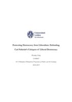 Protecting Democracy from Liberalism: Defending Carl Schmitt’s Critiques of Liberal Democracy