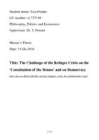 The Challenge of the Refugee Crisis on the  ‘Constitution of the Demos’ and on Democracy