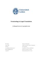 Terminology in Legal Translation: A bilingual lexicon of copyright terms