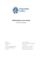 Mishandeling versus Assault: A Comparative Approach