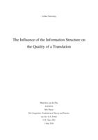 The influence of the information structure on the quality of a translation