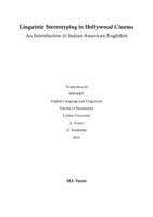 Linguistic Stereotyping in Hollywood Cinema: An Introduction to Italian-American Englishes